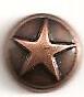 Iron On Domed Star 6mm Copper Nailheads